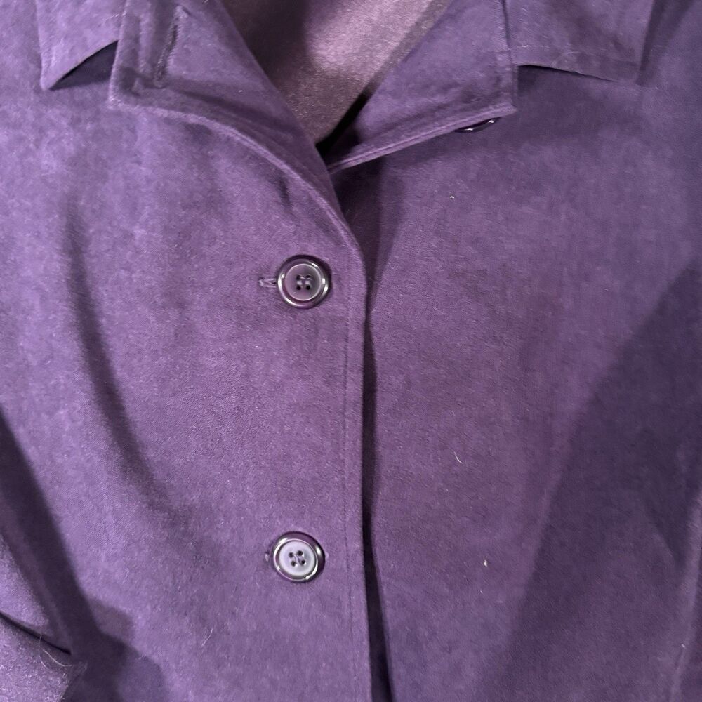 Briggs New York Jacket Womens Medium Purple Button Front Polyester Blend - Picture 3 of 11